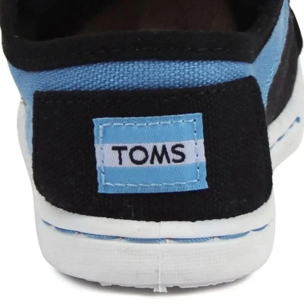 TOMS - Tiny Paseos Shoes, Size:‎ T2 US Toddler, Color: Black Blue